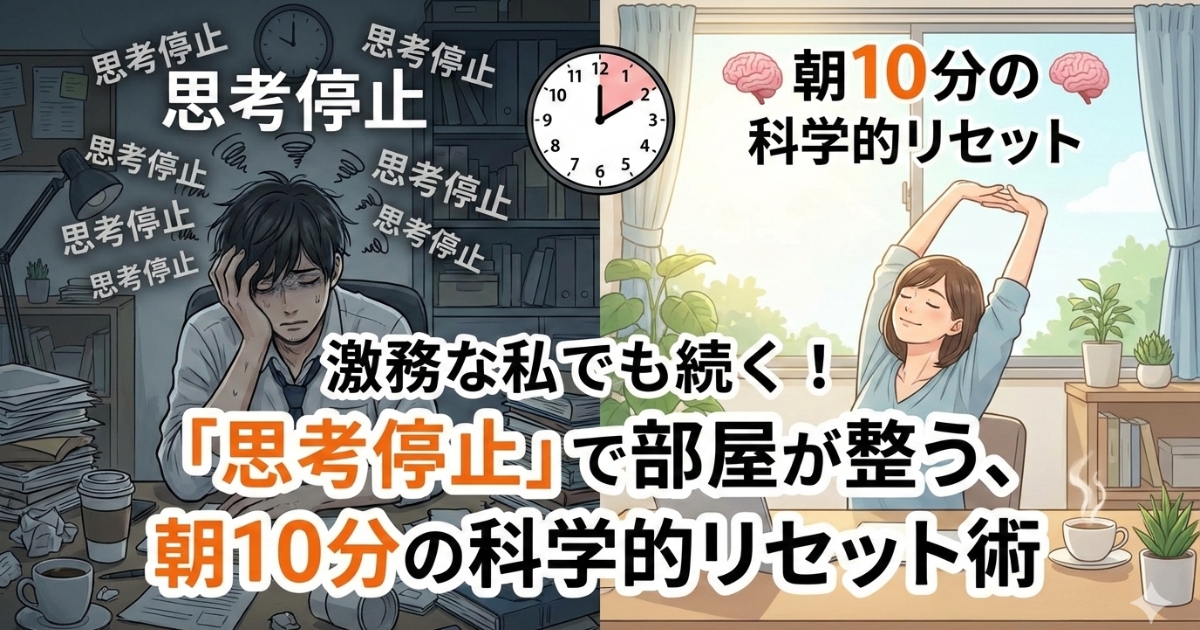 一人暮らし朝10分の科学的リセット術