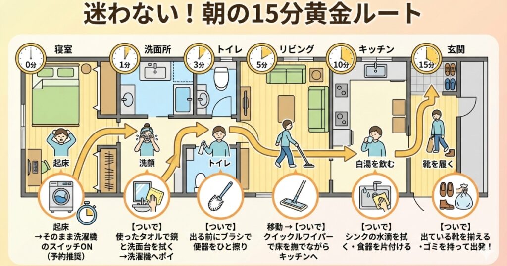 朝の１５分黄金ルート