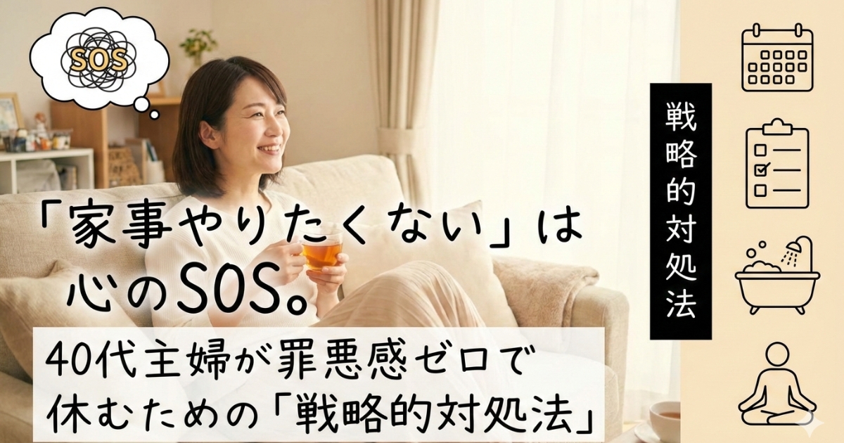 家事 やりたくない日 対処法