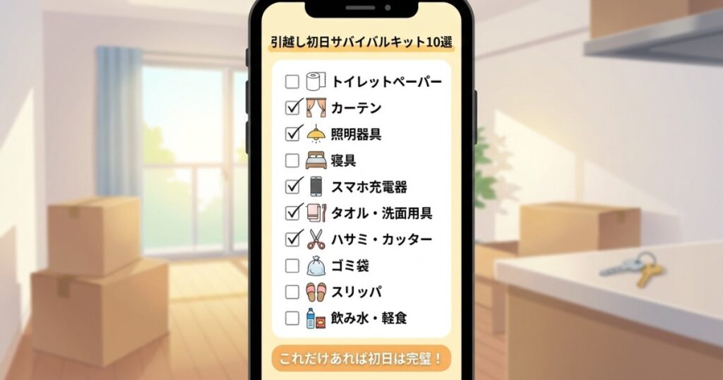 引越し初日に必要なもの