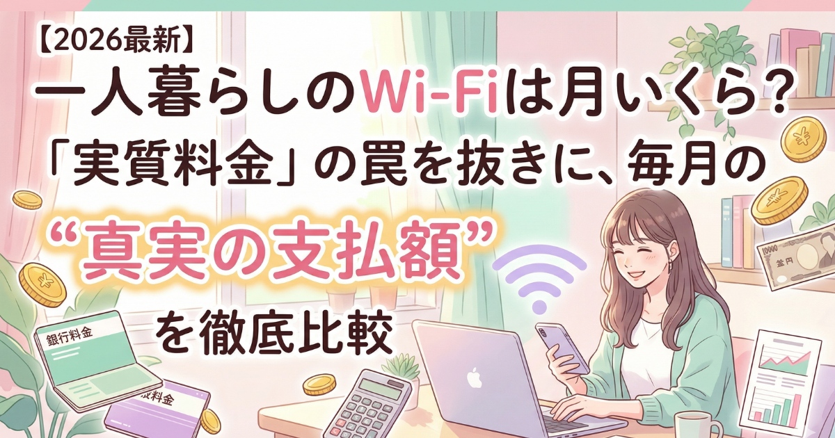 一人暮らしのWi-Fiは月いくら